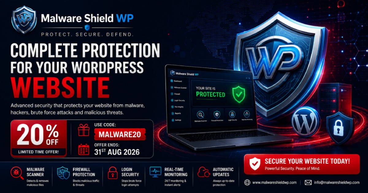 Complete WordPress Security Protection | Secure Your Website with Malware Shield WP