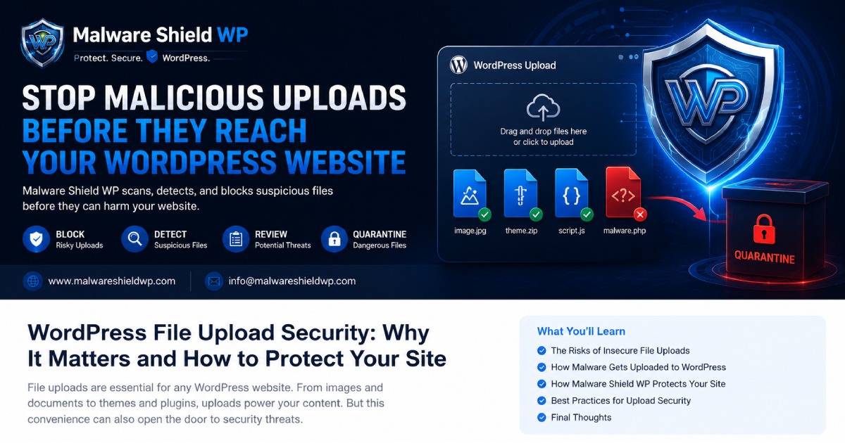 Stop Malicious Uploads Before They Reach Your WordPress Website